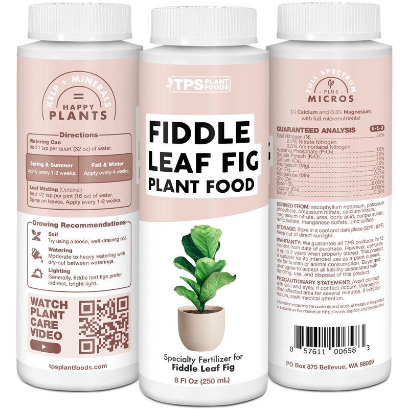 TPS NUTRIENTS طعام نبات التين من أوراق الكمان لجميع أشجار التين وأشجار اللبخ الأخرى، سماد سائل للنباتات المنزلية 32 أونصة (1 كوارت) - Image 2